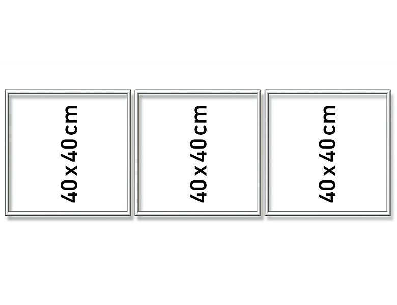 Schipper Malen nach Zahlen Alurahmen Triptychon 40/120 Silber 3x40/40cm