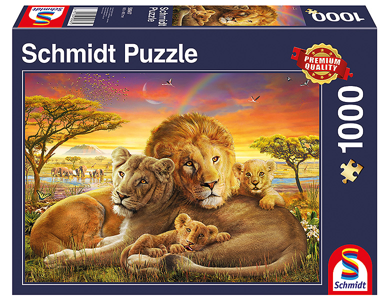 1000 Teile Schmidt Spiele Puzzle Tiere an der Wasserstelle 58356 