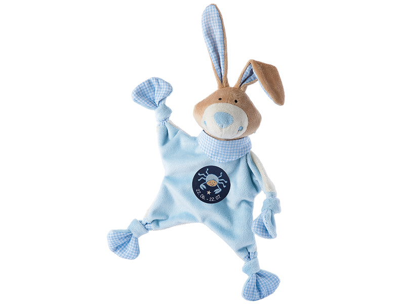 Sigikid Sternzeichen Schnuffeltuch Krebs hellblau 19cm