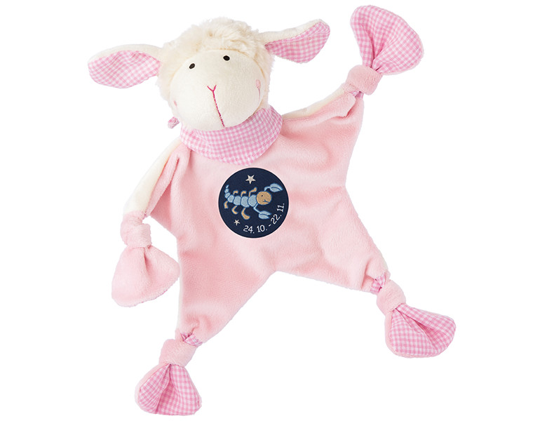 Sigikid Sternzeichen Schnuffeltuch Skorpion rosa 19cm
