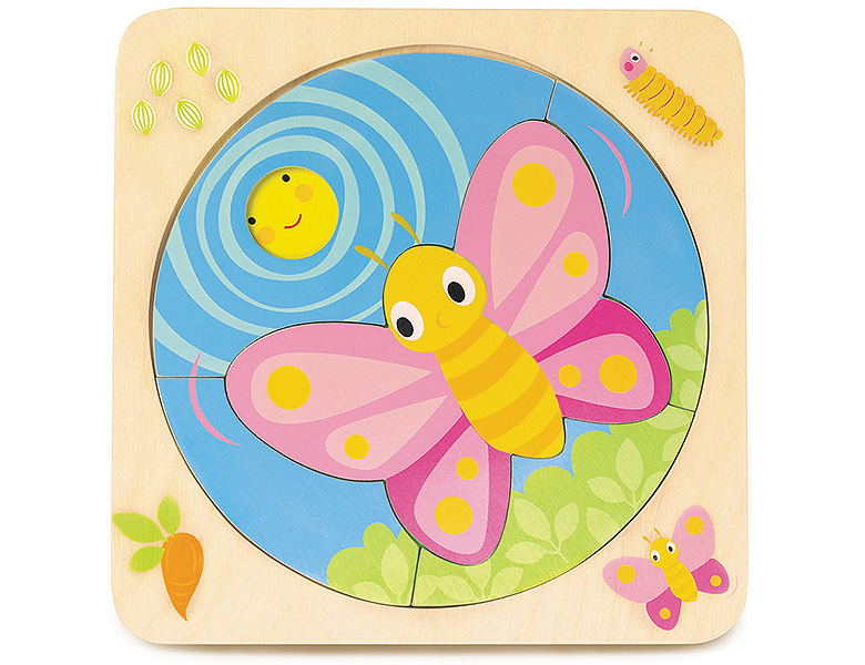 Tender Leaf Toys Puzzle Schmetterling Lagen Puzzle