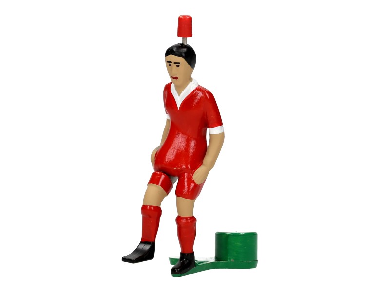 TIPP-KICK Top-Kicker Düsseldorf - Giocatore Originale Per Calcio Da Tavolo, Figura Dipinta A Mano, Maglia Rosso/Bianca - 2
