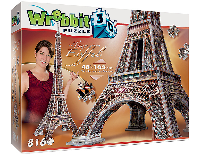 Wrebbit Puzzle The Classics Eiffelturm, Paris 816Teile 3D Puzzle
