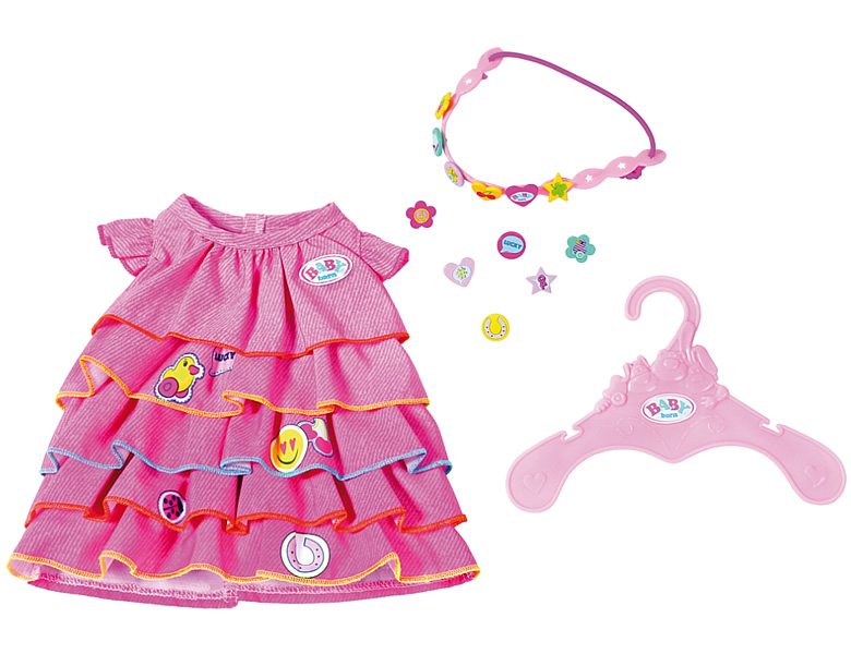 Zapf Creation Baby Born Sommerkleid Set mit Pins 40-43cm | Puppenkleider