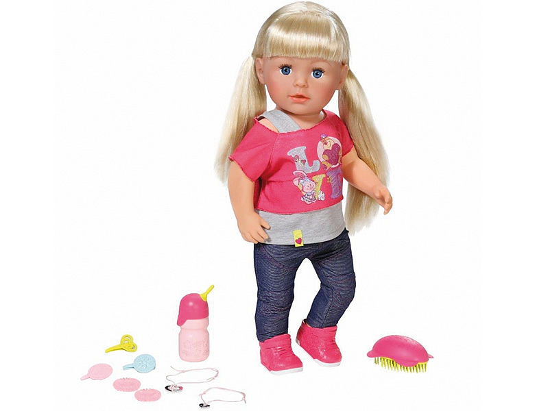 Zapf Creation Baby Born Puppe Schwester Interaktiv 43cm Spielpuppen